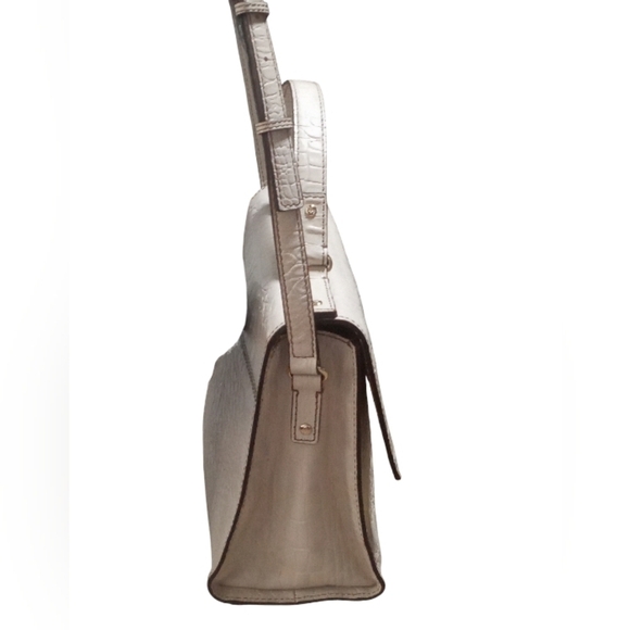 Kate Spade Doris Pebble Croc Embossed Leather Flap Satchel Crossbody Top Handle - Picture 4 of 9